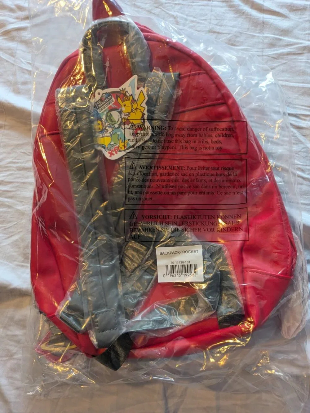 Pokemon Worlds XP 2026 Charizard Pikachu Rocket backpack (NEW)